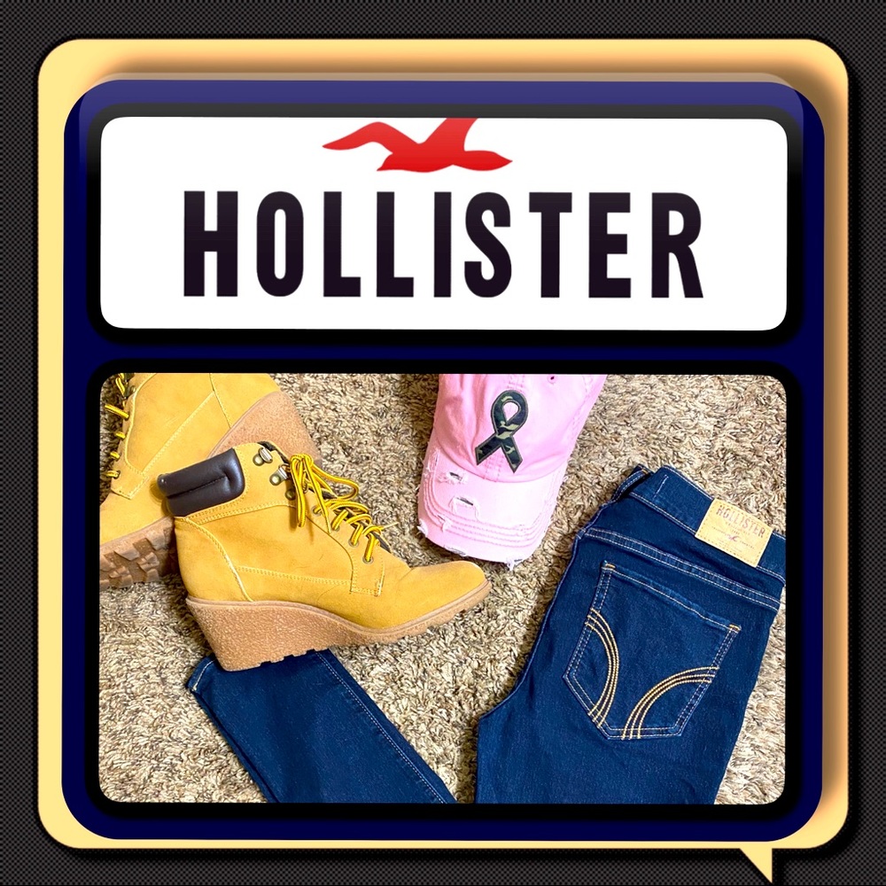 Like New Hollister Dark Wash Skinny Jeans